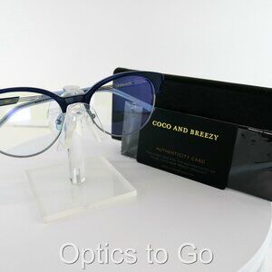 COCO AND BREEZY BELIEVE  c:101 NAVY / PEWTER  52-18-145 EYEGLASSES EYEWEAR